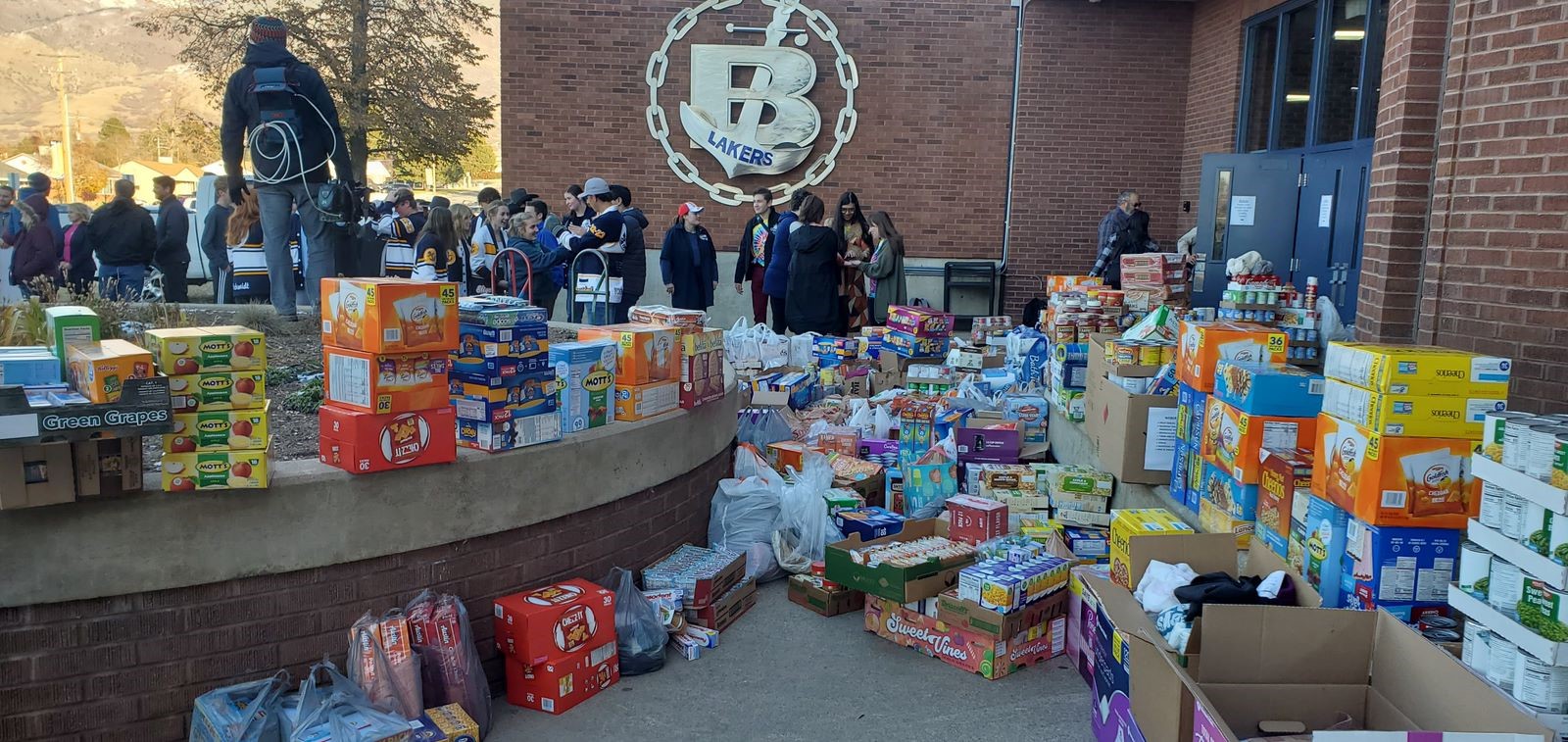 Photo of food donated to Weber School Foundation
